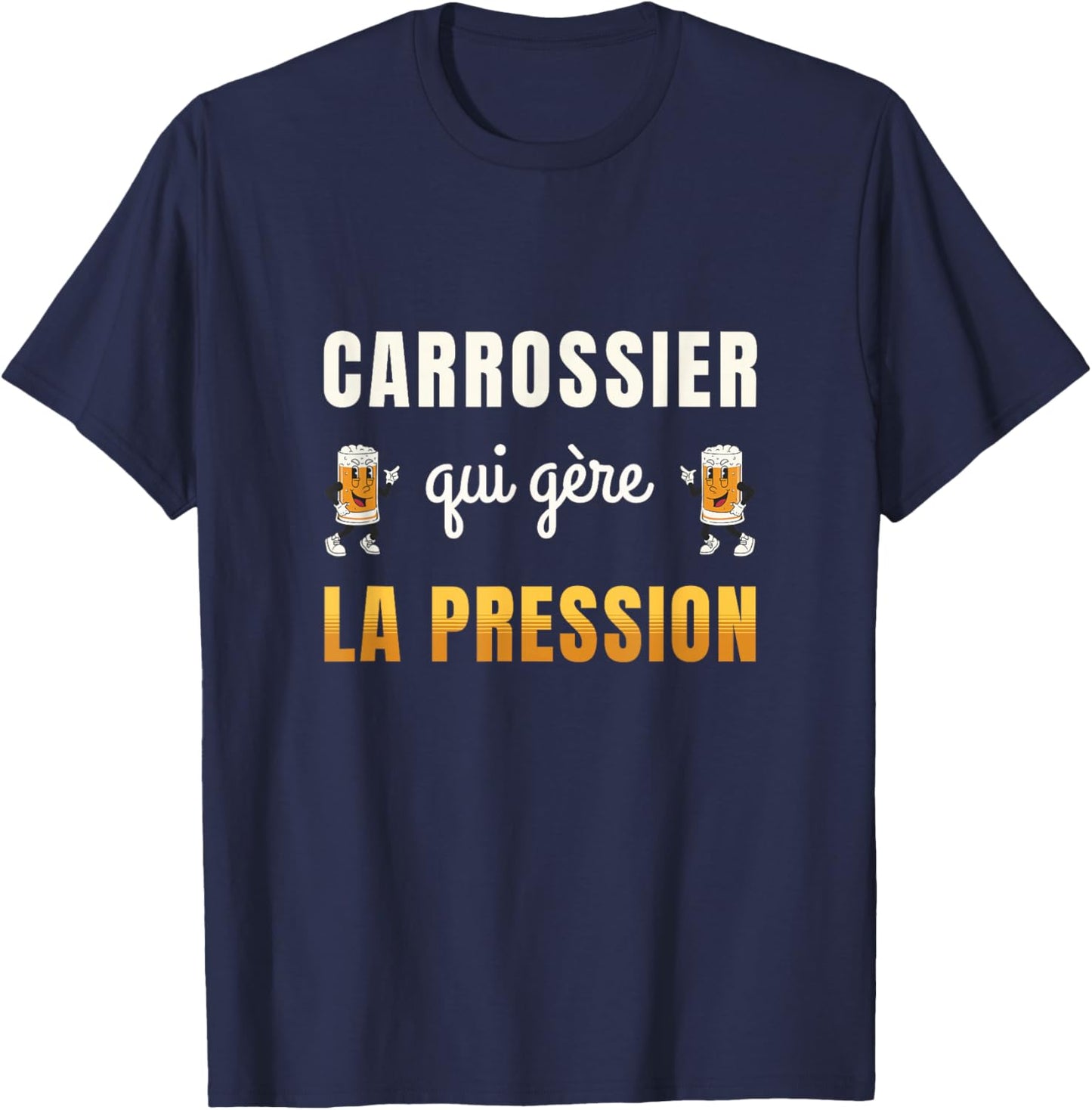 Bodybuilder Who Manages Pressure Humor Bodywork Beer T-Shirt - T-Shirt | Navy