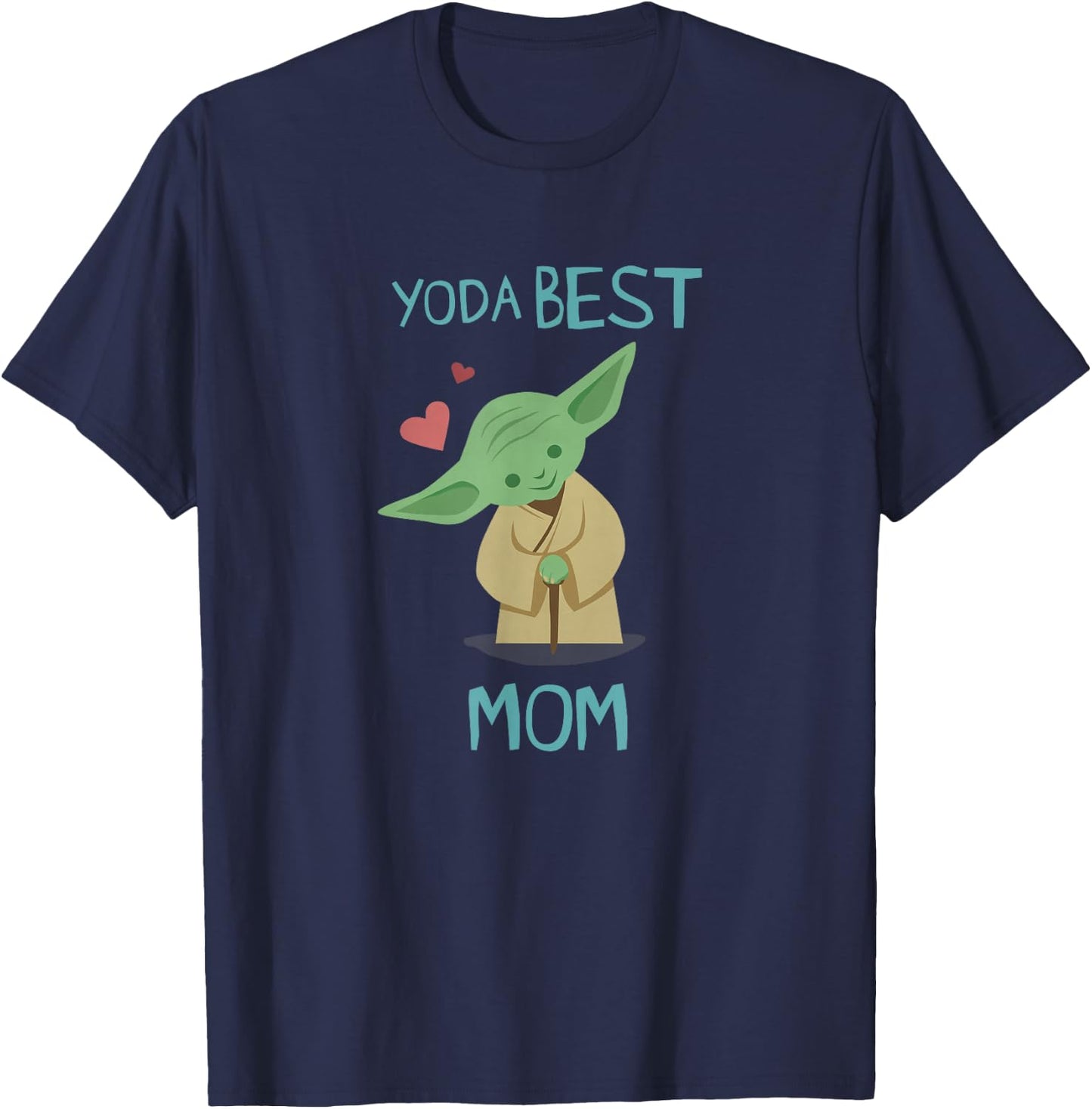 Star Wars Yoda Best Mom Yoda Chibi Portrait T-Shirt - T-Shirt | Navy
