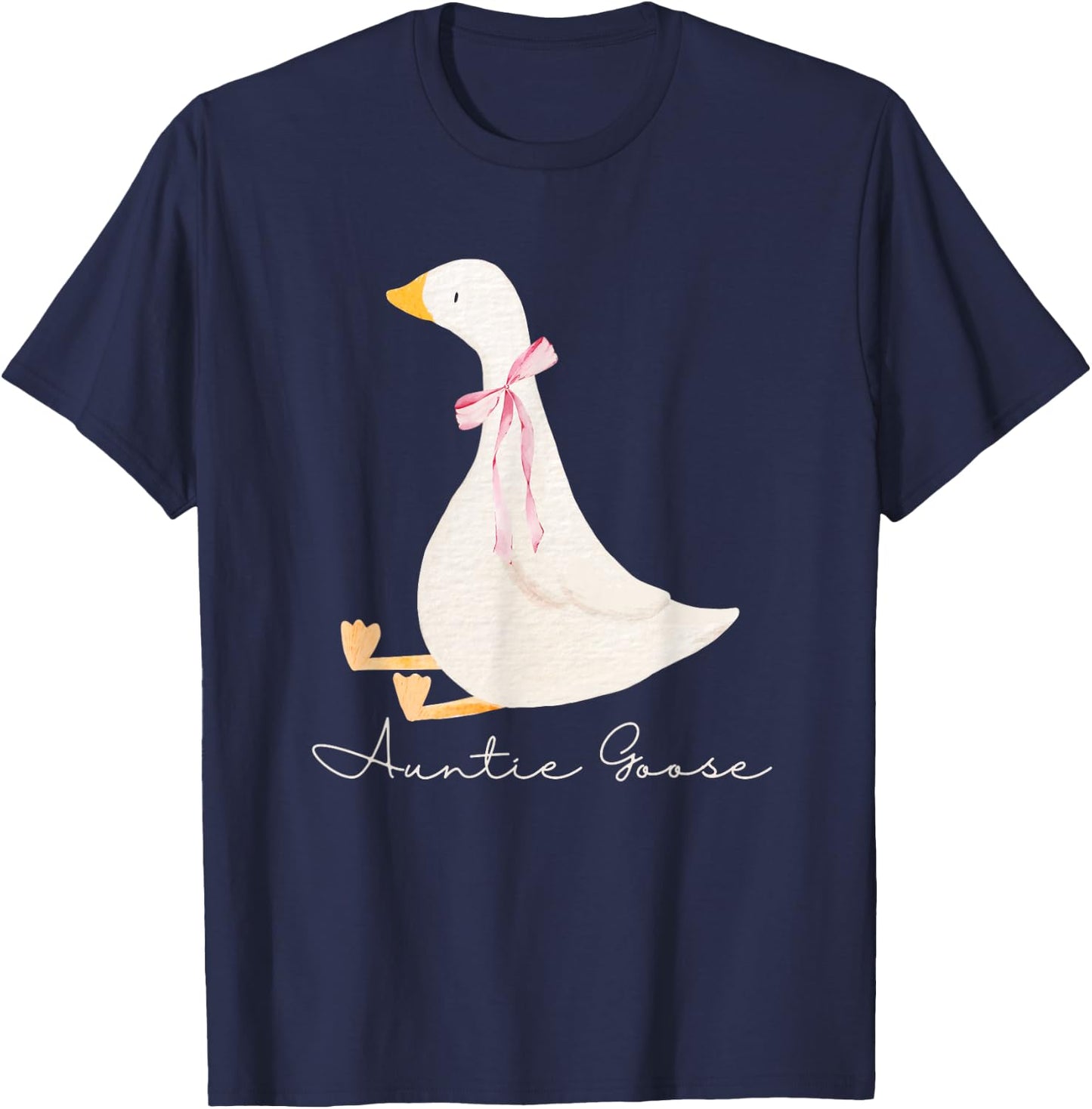 Auntie Goose Funny Cute Silly Goose Aunt T-Shirt - T-Shirt | Navy