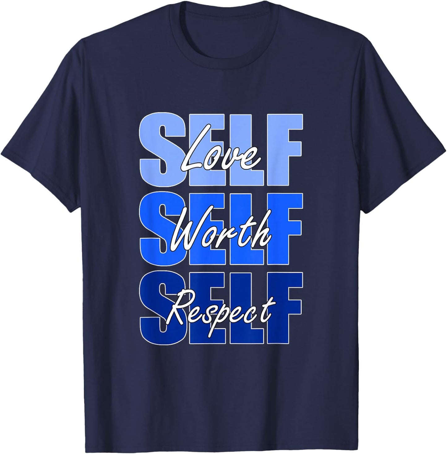 Blue Self-ish X3 Royal Blue Graphic T-Shirt - T-Shirt | Navy