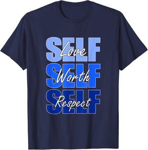 Blue Self-ish X3 Royal Blue Graphic T-Shirt - T-Shirt | Navy