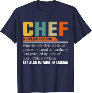 Chef See Also Wizard Magician - Chef T-Shirt - T-Shirt | Navy