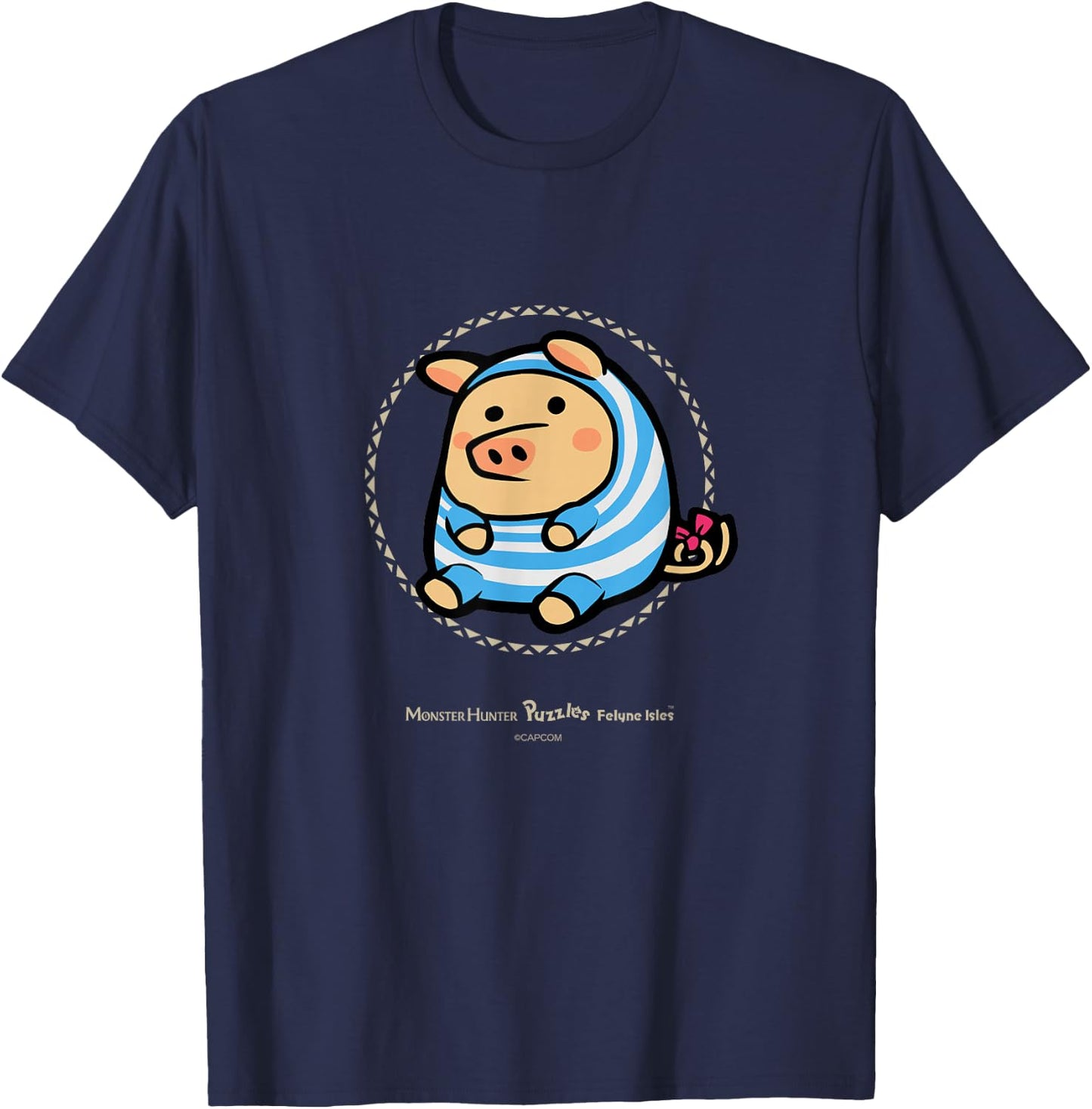 Monster Hunter Puzzles: Felyne Isles Radical Poogie T-Shirt - T-Shirt | Navy