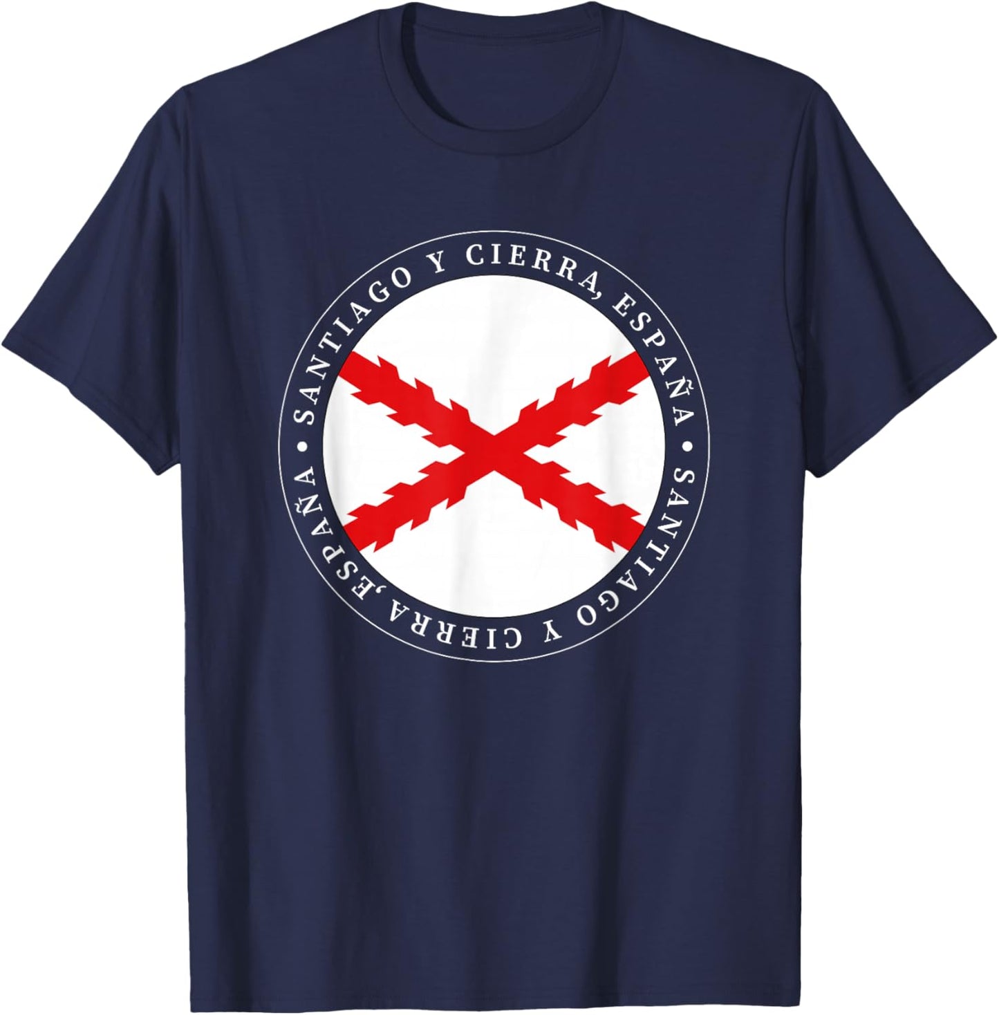 Cruz de Borgoña. Tercios Españoles. Santiago y cierra España T-Shirt - T-Shirt | Navy