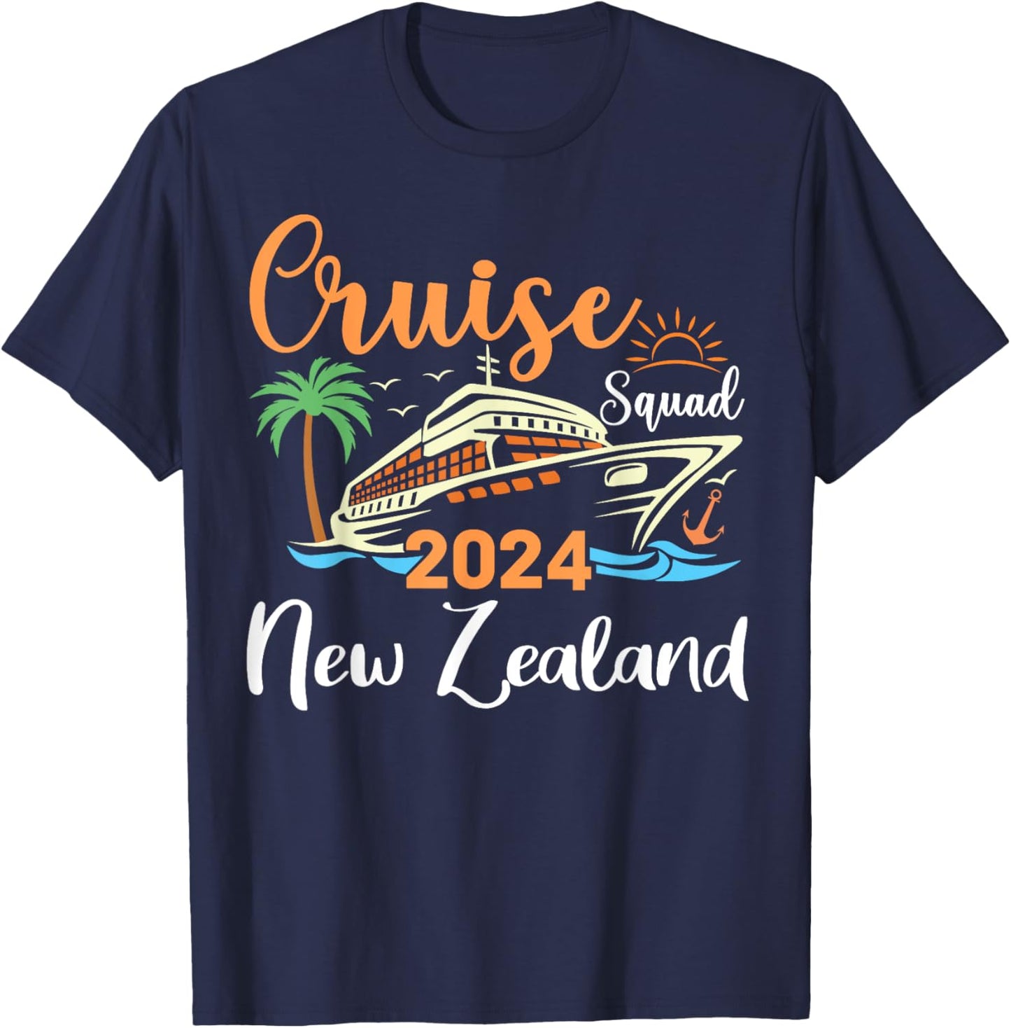 New Zealand Cruise Squad 2024 Family Holiday Matching T-Shirt - T-Shirt | Navy