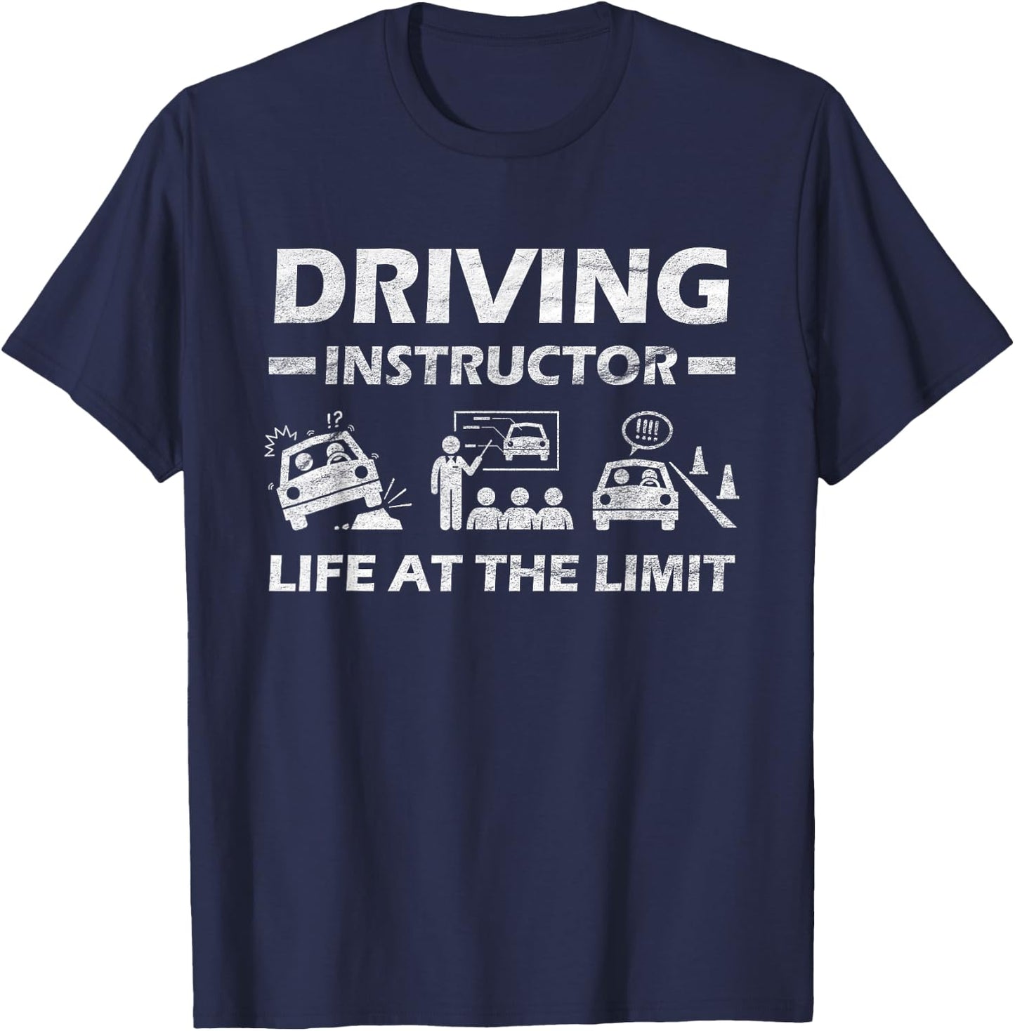 Driving Instructor Life At The Limit Meme Driver Licence T-Shirt - T-Shirt | Navy