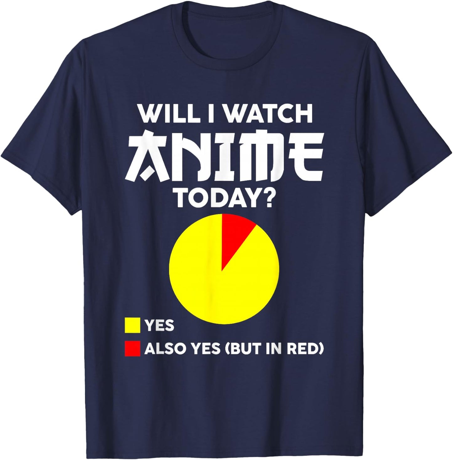 Will I Watch Anime Today Japan Kawaii Manga Otaku Anime T-Shirt - T-Shirt | Navy