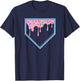 Baseball Home Plate Drip 2 with Sprinkles T-Shirt - T-Shirt | Navy