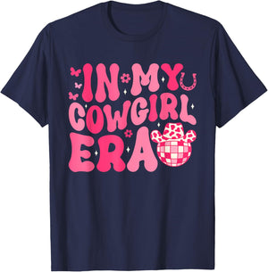 In My Cowgirl Era Groovy Cute Western Rodeo Cowgirl T-Shirt - T-Shirt | Navy