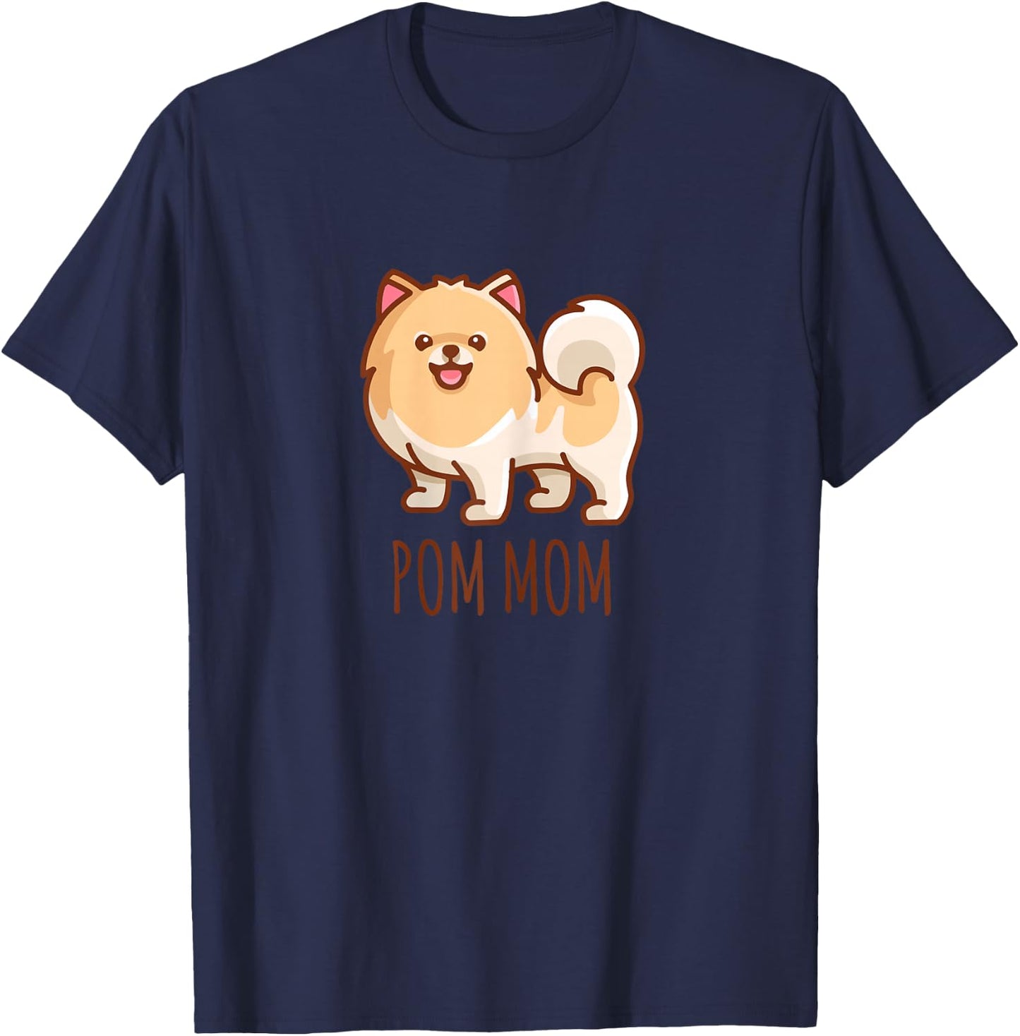 Cute Pomeranian Pom Mom funny Gift T-Shirt - T-Shirt | Navy