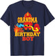 Grandma Of The Birthday Boy Firetruck Firefighter Party T-Shirt - T-Shirt | Navy