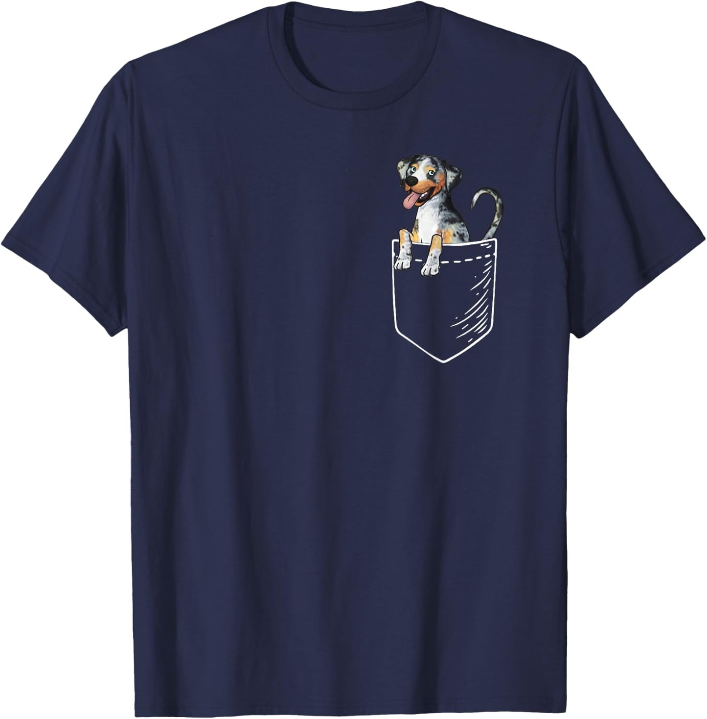 Kids Cute Pocket Catahoula Leopard Dog Lover T-Shirt - T-Shirt | Navy