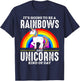 It's Going To Be A Rainbows And Unicorn Kind Of Day Shirt T-Shirt - T-Shirt | Navy