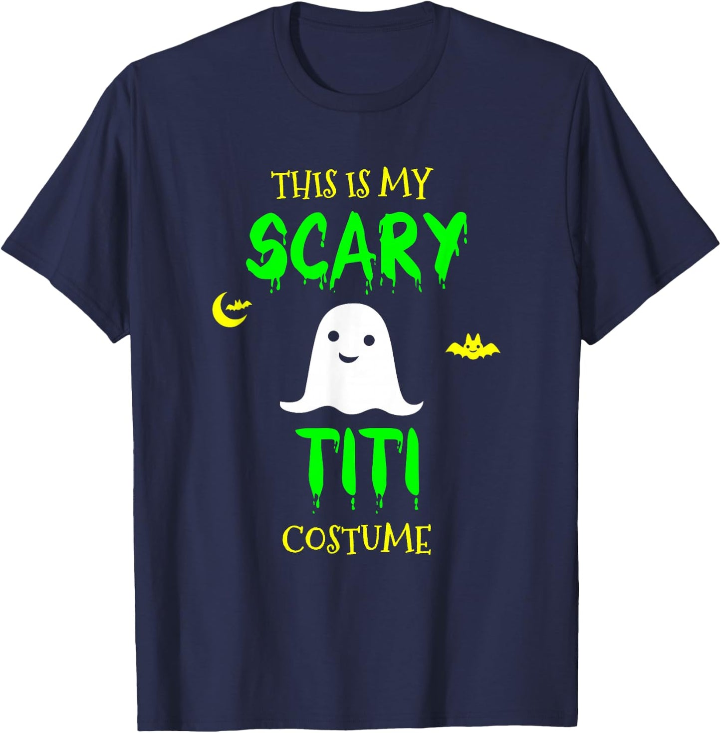 This Is My Scary Titi Costume Halloween Lazy Easy T-Shirt - T-Shirt | Navy