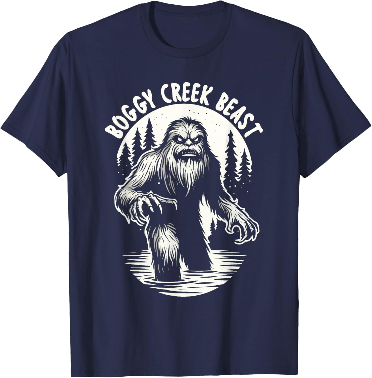 Fouke Monster Southern Sasquatch Cryptozoology Cryptid T-Shirt - T-Shirt | Navy