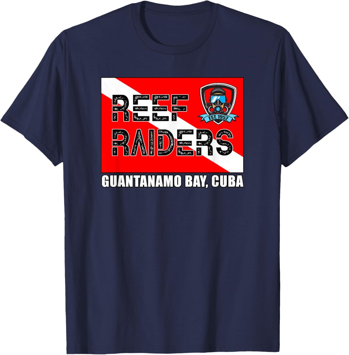 GTMO Reef Raiders - Guantanamo Bay Cuba T-Shirt - T-Shirt | Navy