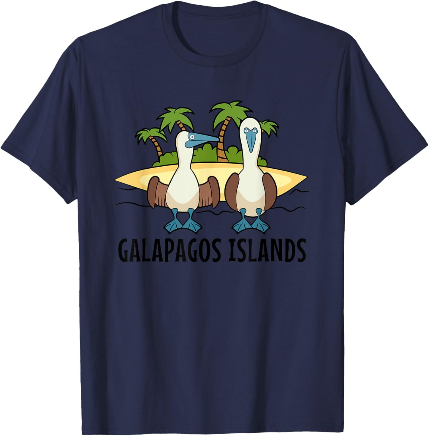 Seabirds Blue-footed Booby Bird Galapagos Islands T-Shirt - T-Shirt | Navy