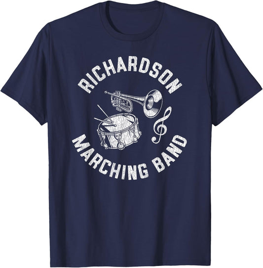 Richardson Marching Band Vintage Classic Music Distressed T-Shirt - T-Shirt | Navy