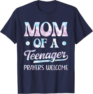 Mom Of A Teenager Prayers Welcome T-Shirt - T-Shirt | Navy