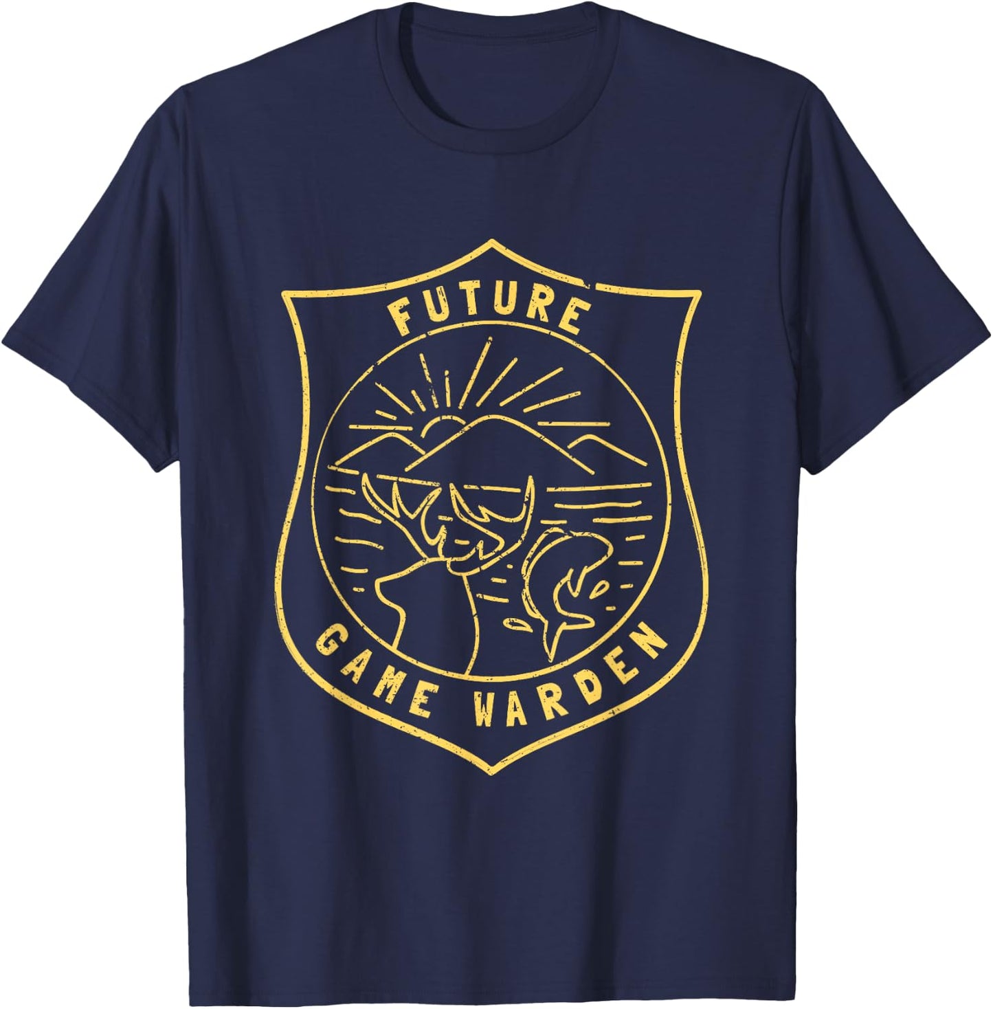 Future Game Warden Wildlife Officer Kids Son Daughter T-Shirt - T-Shirt | Navy