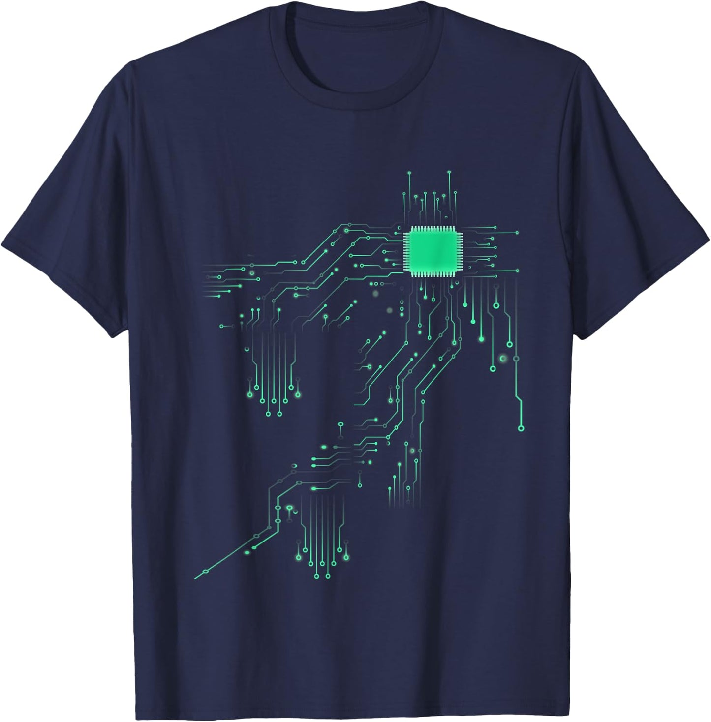 Computer Core Processor Heart of Tech Nerd T Shirt T-Shirt - T-Shirt | Navy