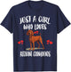 Just A Girl Who Loves Redbone Coonhounds Dog T-Shirt - T-Shirt | Navy