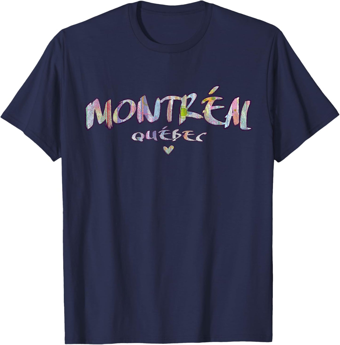 Montréal Quebec Painted Logo - Montreal Québec Canada T-Shirt - T-Shirt | Navy