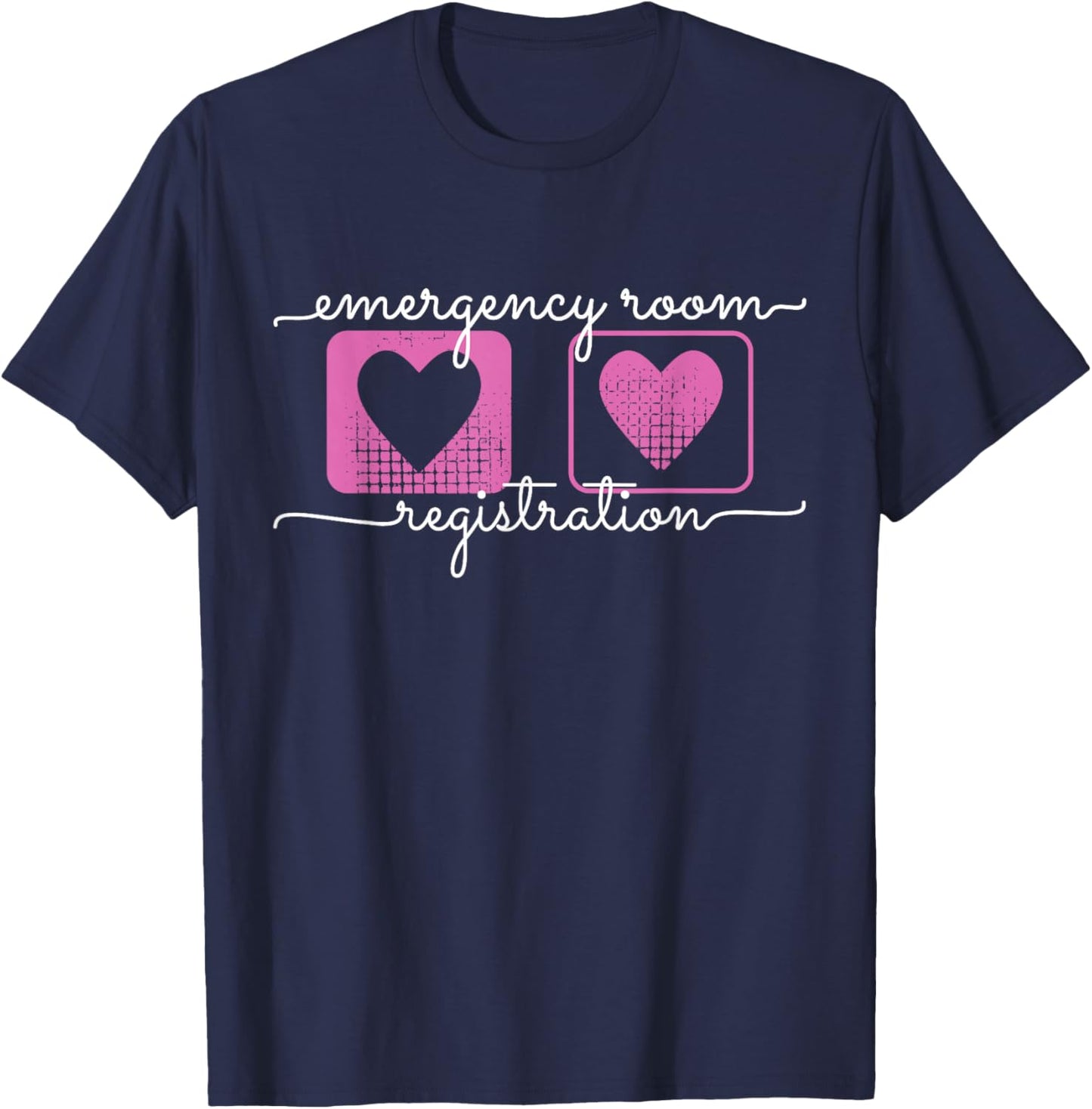 Emergency Room Registration Patient ER Registrar Nursing T-Shirt - T-Shirt | Navy