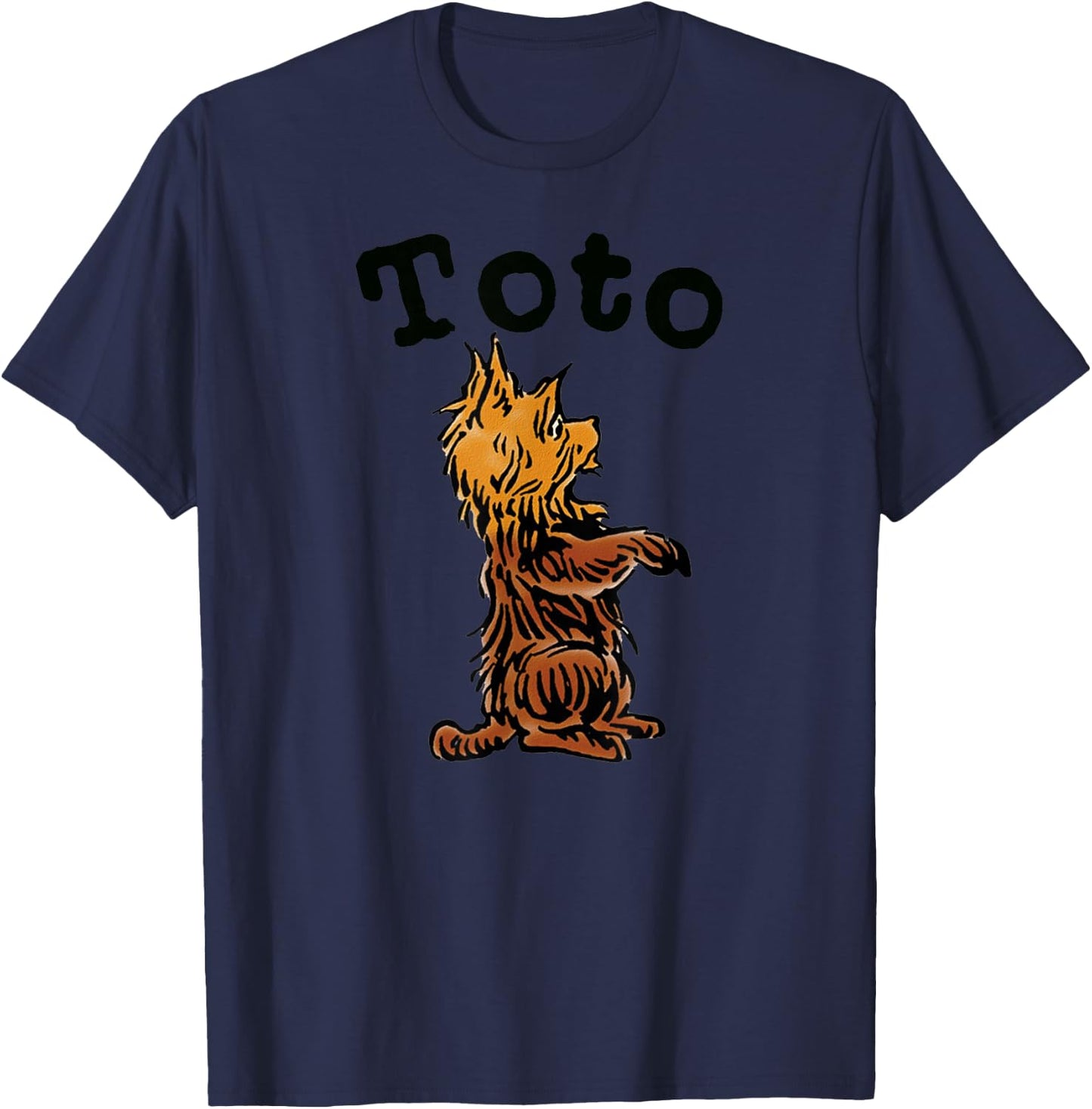 Vintage Toto The Dog Art -Fairytale Toto-Wizard of OZ Toto T-Shirt - T-Shirt | Navy