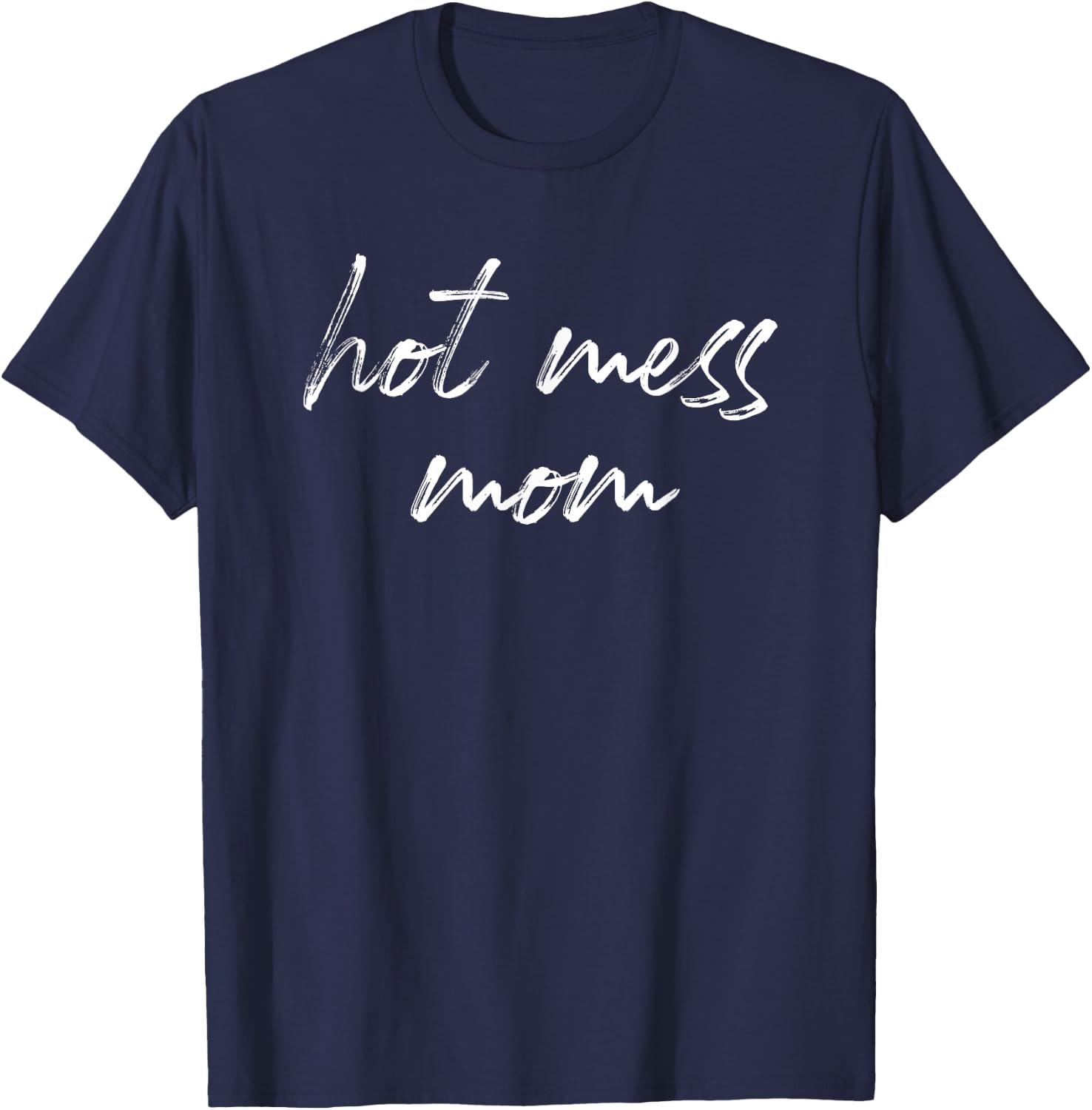Hot Mess Mom Matching Mom Kid T-Shirt - T-Shirt | Navy