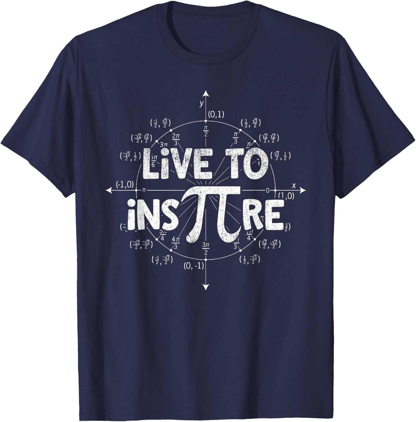 Wowsome! -Adult Math Lovers , Black, Small, Short Sleeve, Cotton 65% Polyester 35%, Pi Symbol 3.14 Math Teachers T-Shirt - T-Shirt | Navy