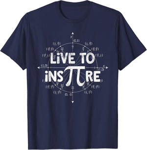 Wowsome! -Adult Math Lovers , Black, Small, Short Sleeve, Cotton 65% Polyester 35%, Pi Symbol 3.14 Math Teachers T-Shirt - T-Shirt | Navy