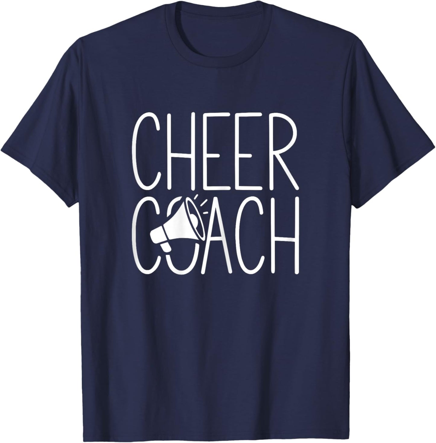 Cheer Coach Shirt Cheerleading Women Cheerleader Coach T-Shirt - T-Shirt | Navy