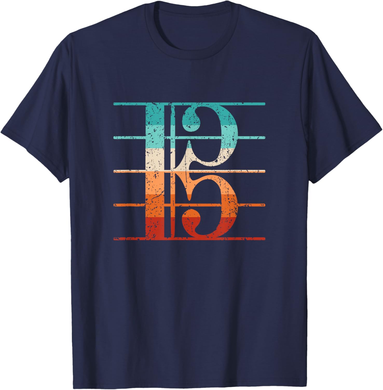 Alto Clef Viola Player Violist T-Shirt - T-Shirt | Navy