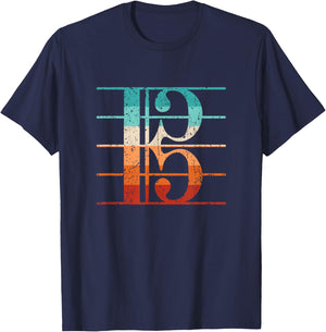 Alto Clef Viola Player Violist T-Shirt - T-Shirt | Navy