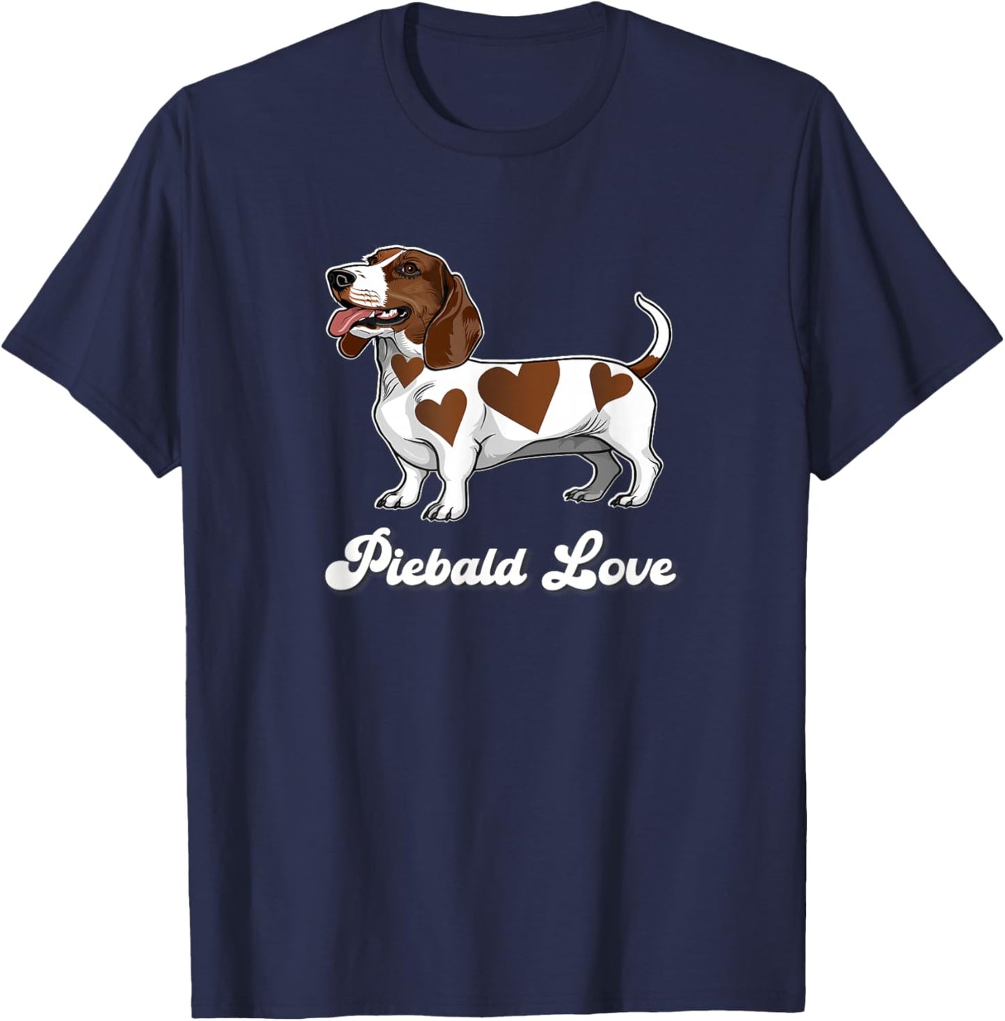 Kids Girls Cute Funny Love Brown Piebald Lover T-Shirt - T-Shirt | Navy