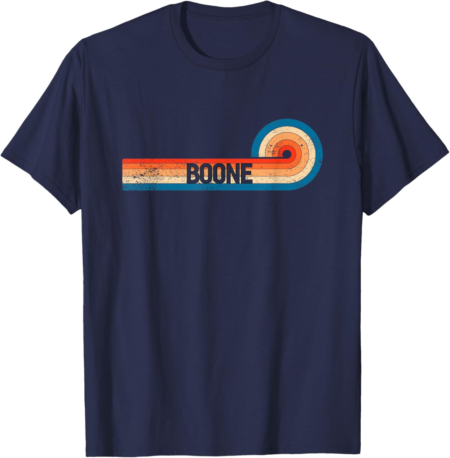 Retro BOONE Shirt Vintage City BOONE T-Shirt - T-Shirt | Navy