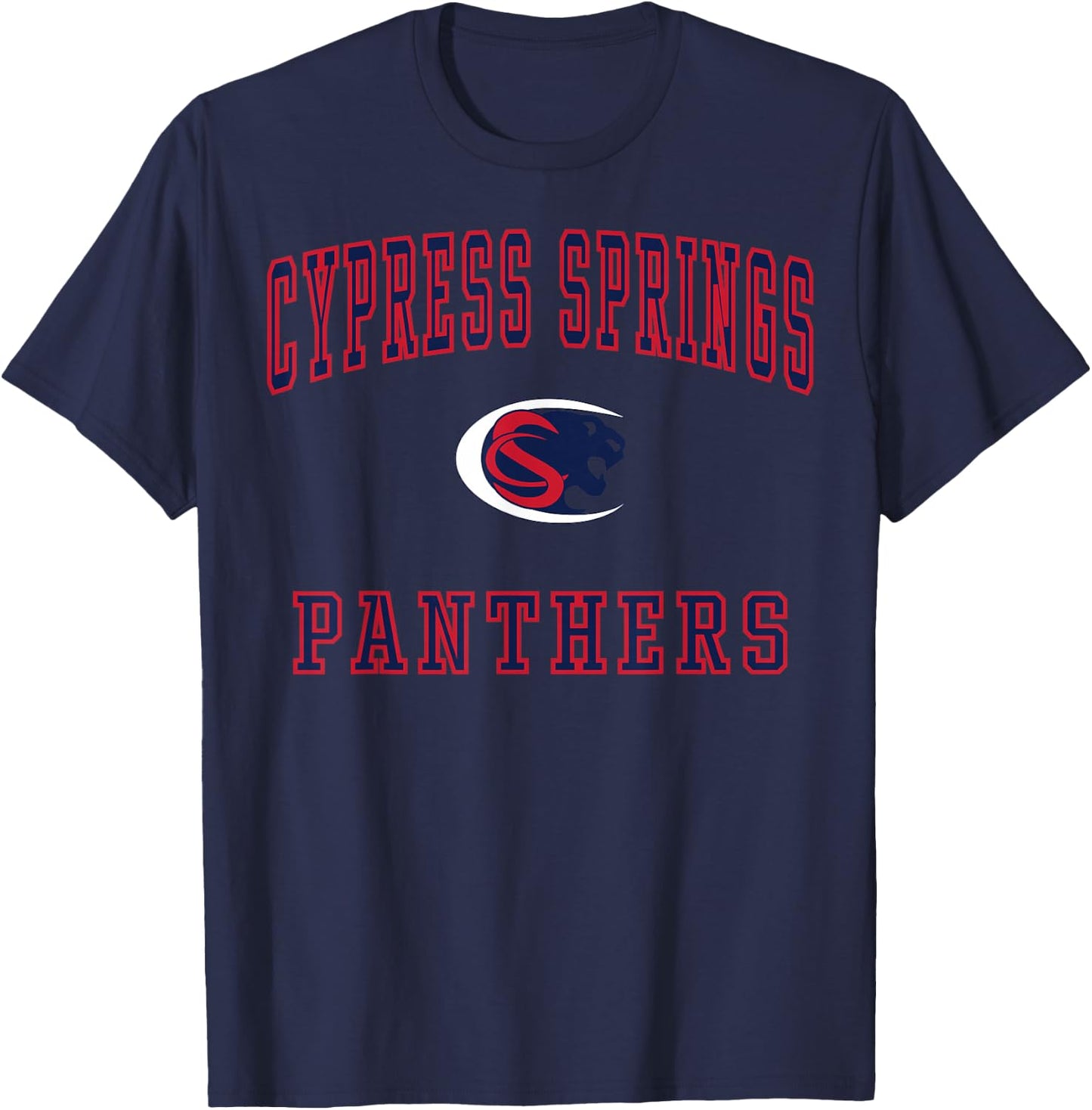 Cypress Springs High School Panthers C1 T-Shirt - T-Shirt | Navy