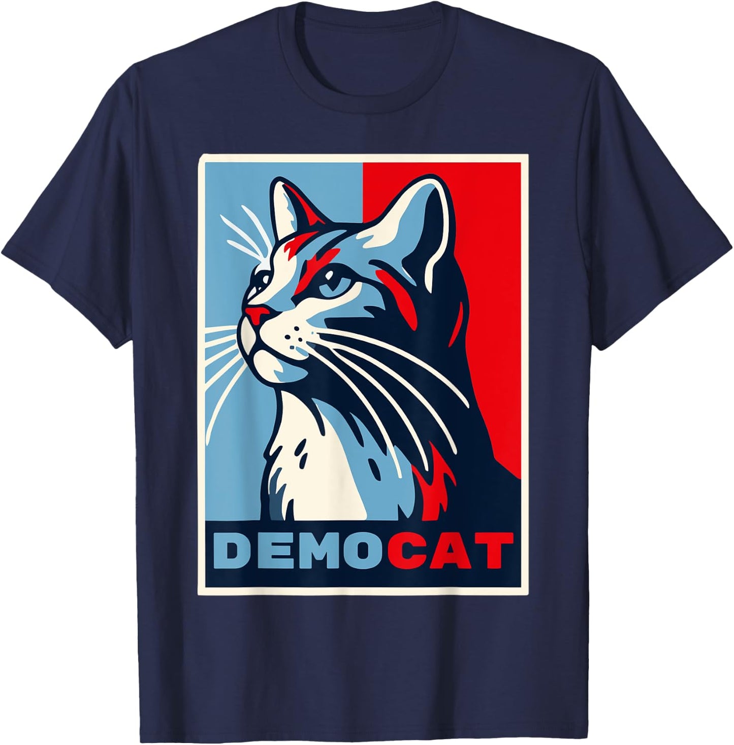 Democat Funny Democrat Party Political LIberal Feminist Joke Men Women T-Shirt - T-Shirt | Navy