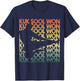 Retro Kuk Sool Won Repetitive Vintage Fighter T-Shirt - T-Shirt | Navy