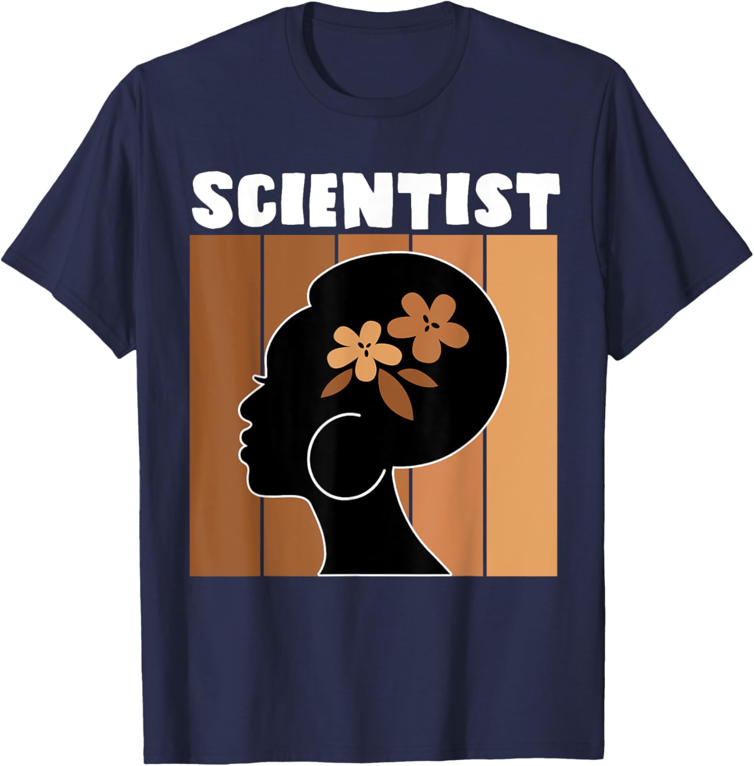 Black Scientists Melanin Women Girl Apparel American African T-Shirt - T-Shirt | Navy