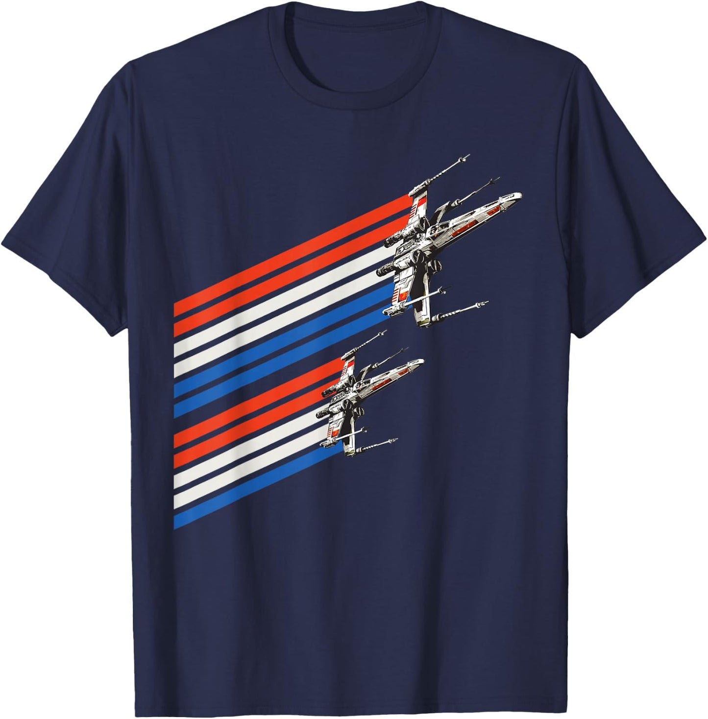 Star Wars X-Wing Starfighters American Flag T-Shirt - T-Shirt | Navy