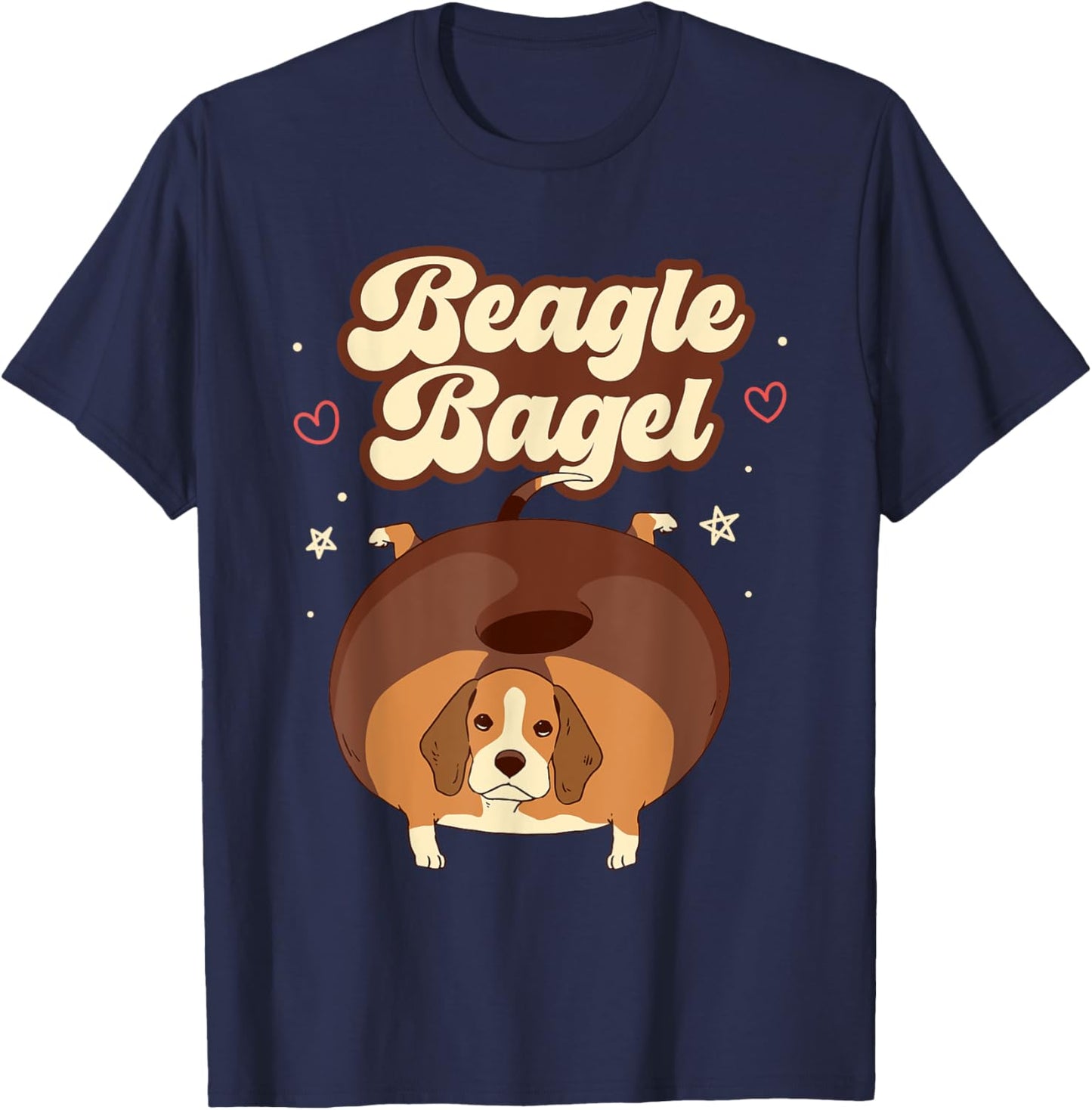 Beagle Bagel T-Shirt - T-Shirt | Navy