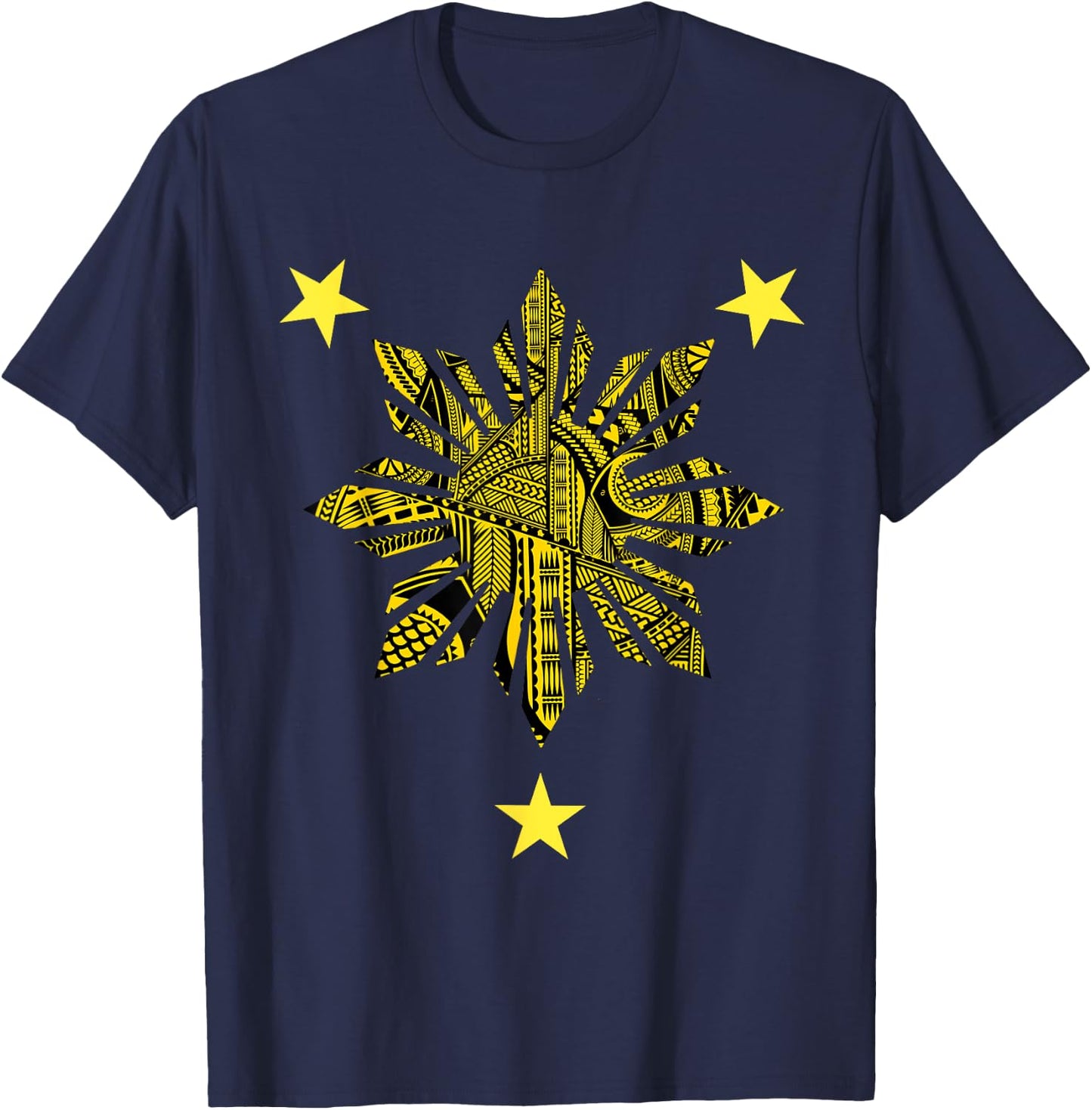 Filipino Heritage T Shirt - Polynesian Tribal Tattoo Shirt T-Shirt - T-Shirt | Navy