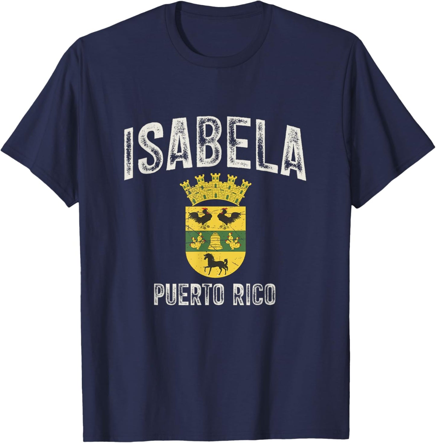 Isabela City in Puerto Rico, Isabela Armorial T-Shirt - T-Shirt | Navy