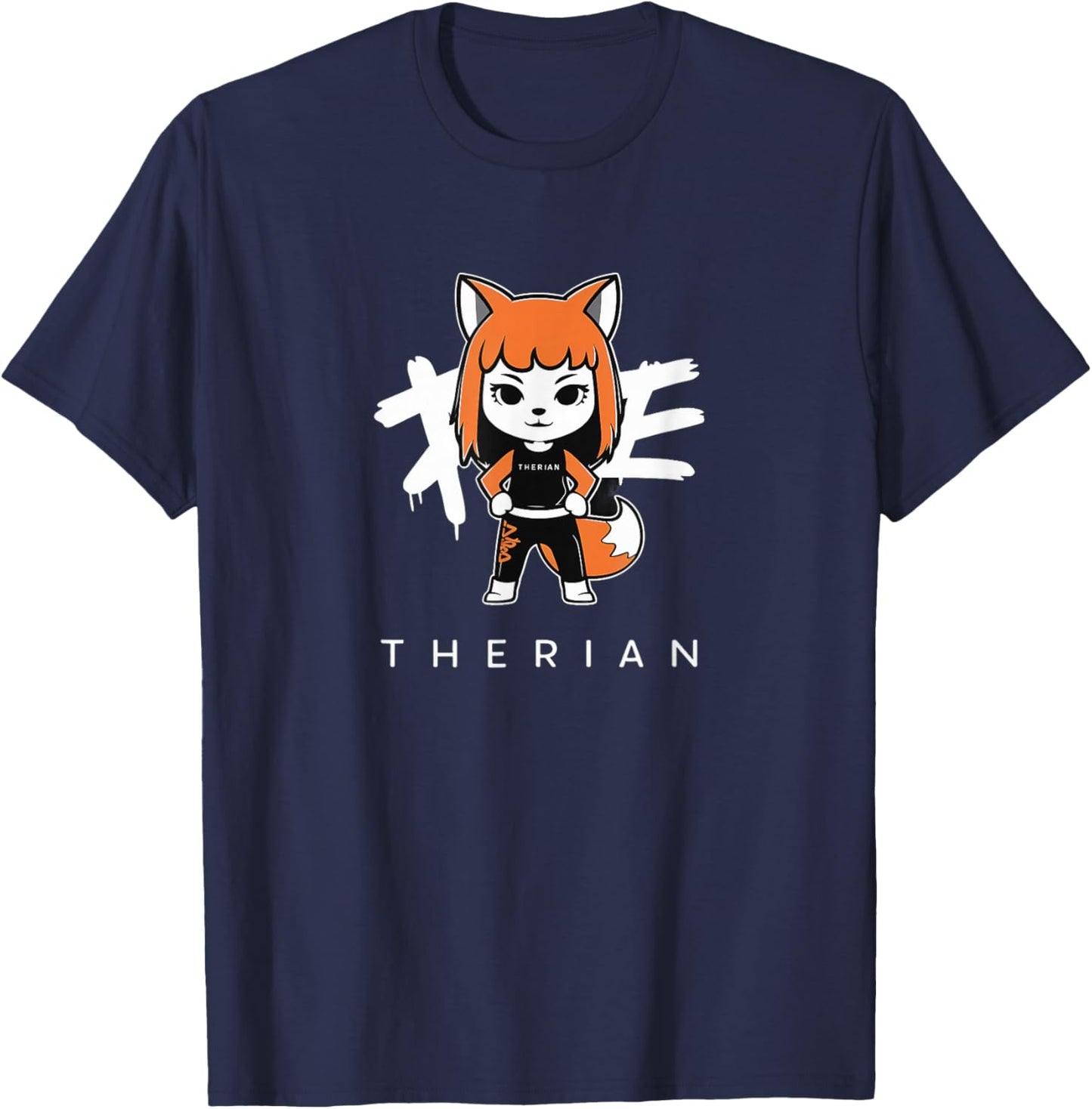 Chibi Therian Fox T-Shirt - T-Shirt | Navy