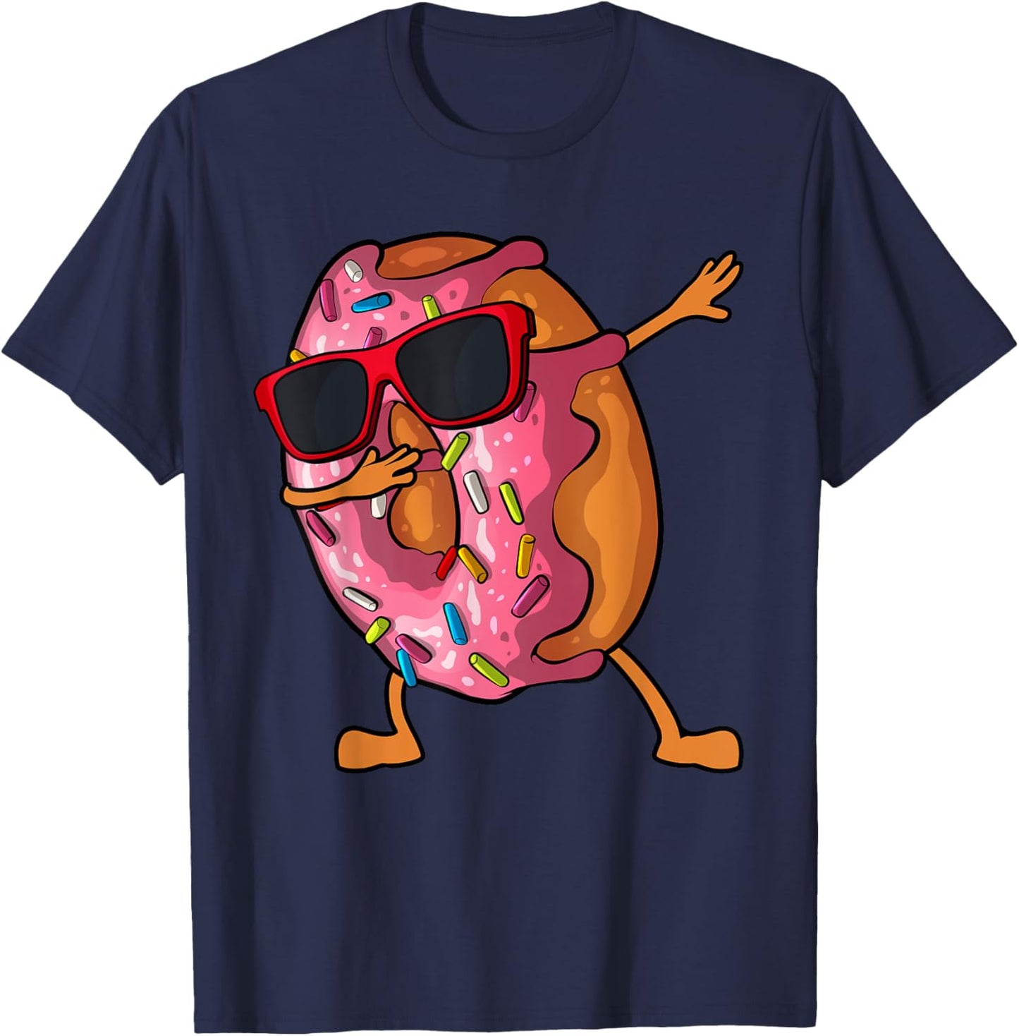 Donut Art Women Kids Dabbing Doughnut Donut Lover T-Shirt - T-Shirt | Navy