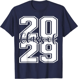 Class Of 2029 Growing Up graduate for Senior 2029 Graduation T-Shirt - T-Shirt | Navy