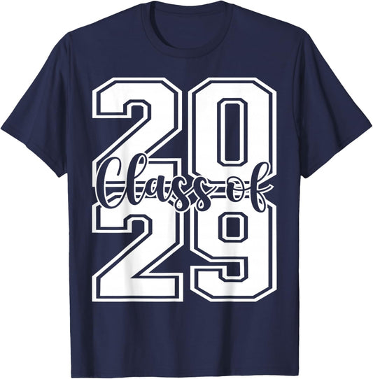 Class Of 2029 Growing Up graduate for Senior 2029 Graduation T-Shirt - T-Shirt | Navy