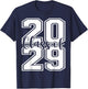 Class Of 2029 Growing Up graduate for Senior 2029 Graduation T-Shirt - T-Shirt | Navy